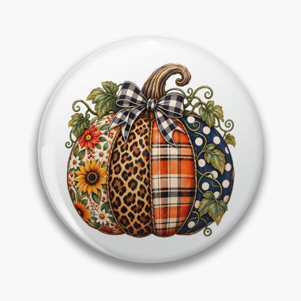 Item preview, Fall Pumpkin Autumn – Plaid Leopard Sunflower Buffalo Check Harvest designed and sold by Rtcraftani.