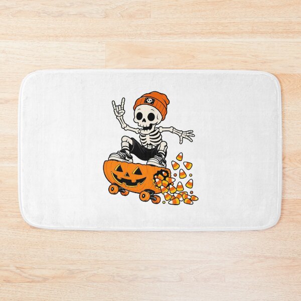 Item preview, Skateboarding Skeleton Pumpkin Halloween Skater Beanie designed and sold by chattsuede.