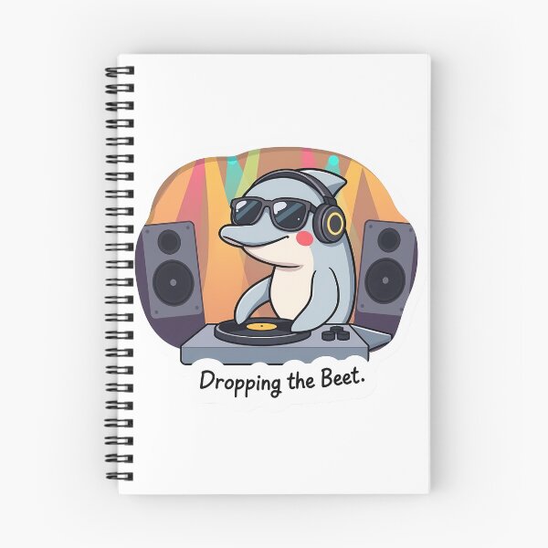 Item preview, Cute Dolphin DJ – Dropping the Beat Music Lover Gift designed and sold by Isliath.