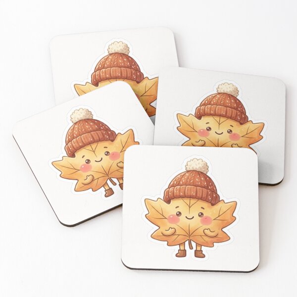 Item preview, Cute Leaf Wearing Beanie Autumn Sticker designed and sold by Cerys-GS.