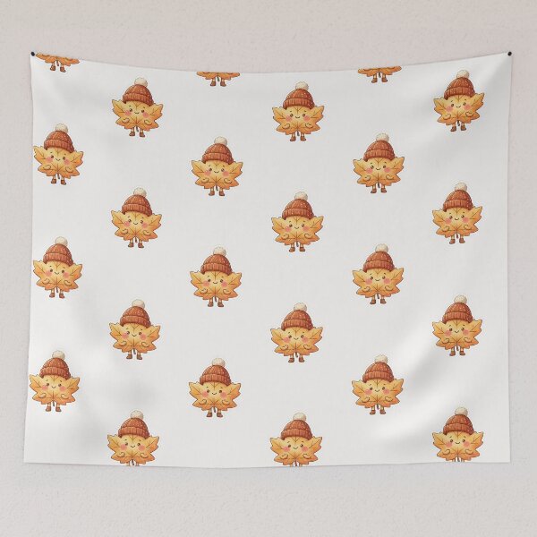 Item preview, Cute Leaf Wearing Beanie Autumn Sticker designed and sold by Cerys-GS.