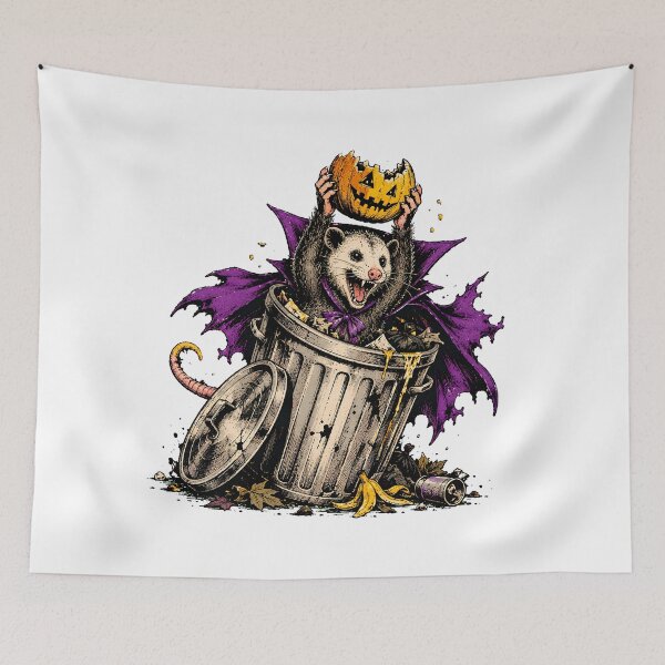 Item preview, Vampire Opossum Trash Can Halloween Spooky Ink designed and sold by chattsuede.