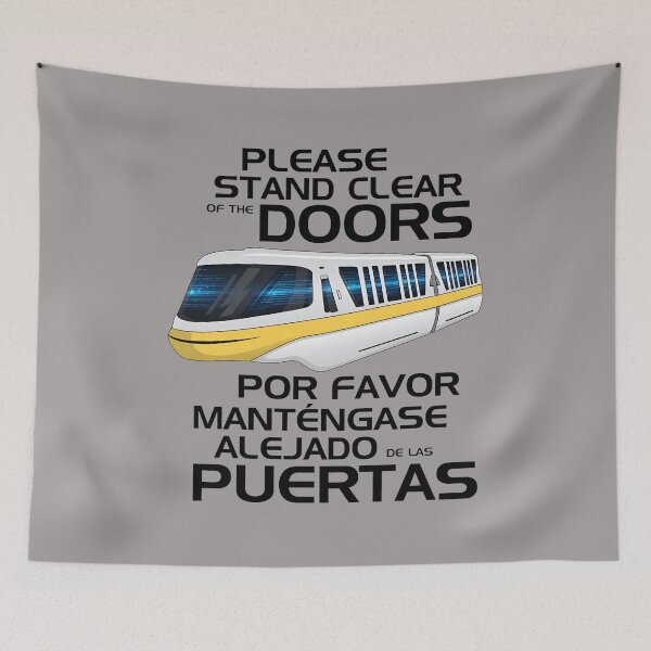 Item preview, Bilingual Monorail Doors Please Stand Clear Shirt-81 designed and sold by KevinMszyca.