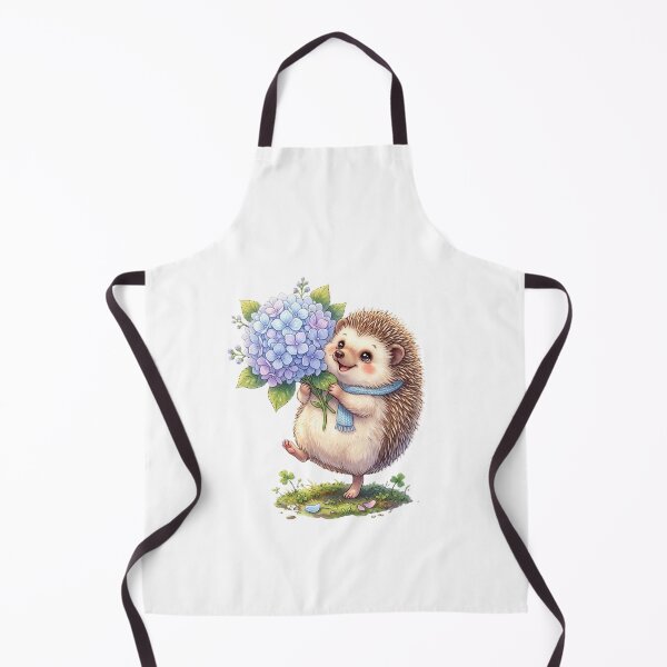Item preview, Cozy Hedgehog with Hydrangeas designed and sold by StickVerse by Owais.