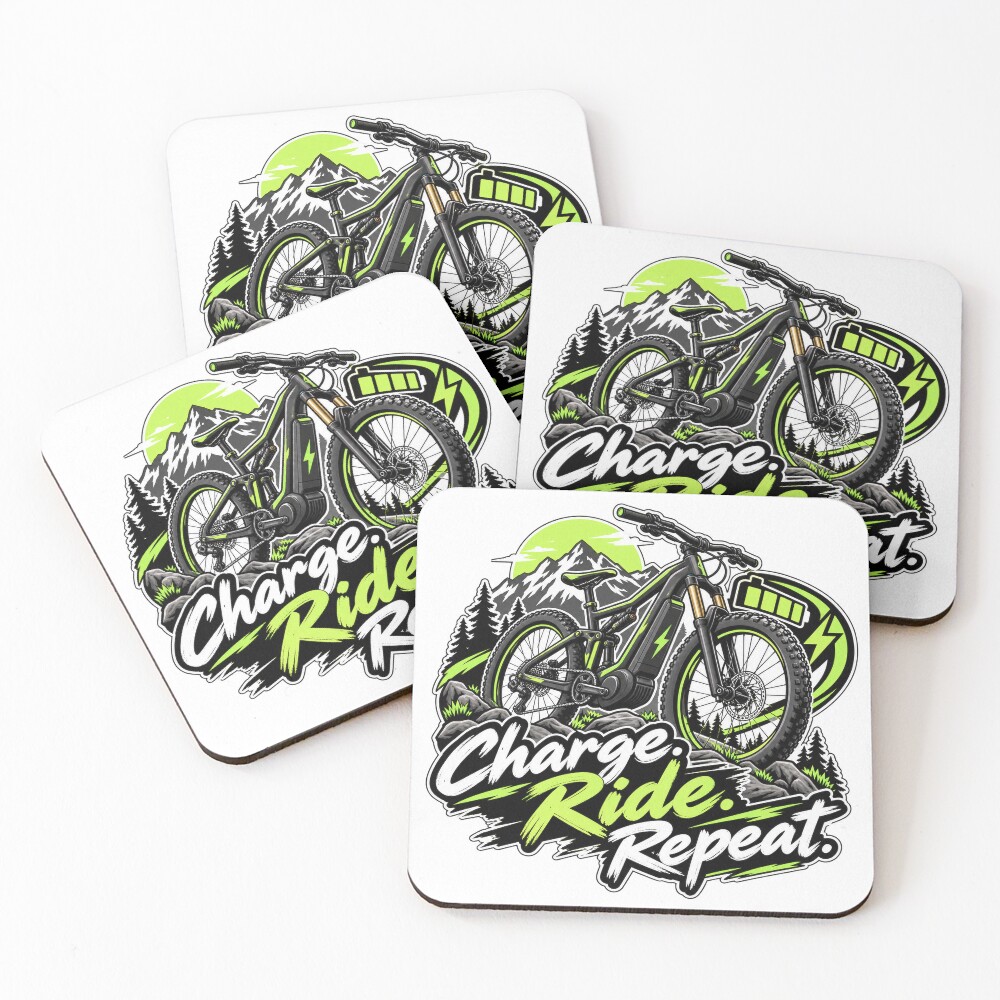 Item preview, Coasters (Set of 4) designed and sold by RennradKunst.
