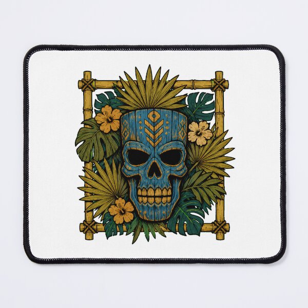 Item preview, Tropical Gothic Tiki Skull Exotic Hawaiian Mask designed and sold by chattsuede.