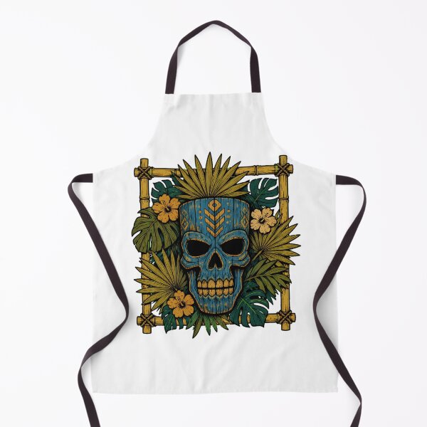 Item preview, Tropical Gothic Tiki Skull Exotic Hawaiian Mask designed and sold by chattsuede.