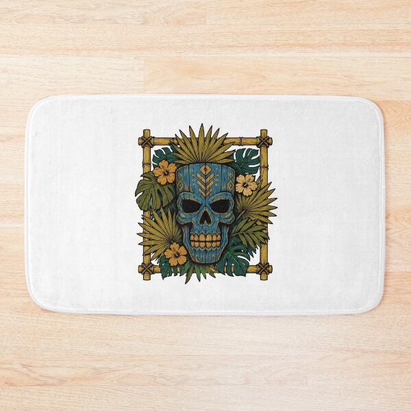 Item preview, Tropical Gothic Tiki Skull Exotic Hawaiian Mask designed and sold by chattsuede.