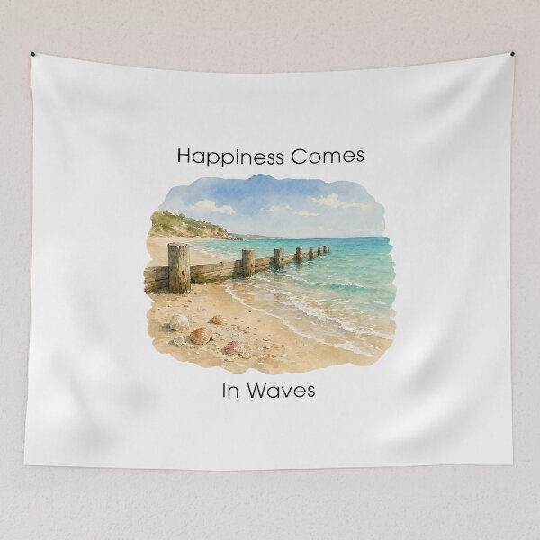 Item preview, Sea Glass Hunter - Sea Glass Lover Gifts - Beachcombing - Happiness Comes In Waves designed and sold by DesignByLeo.