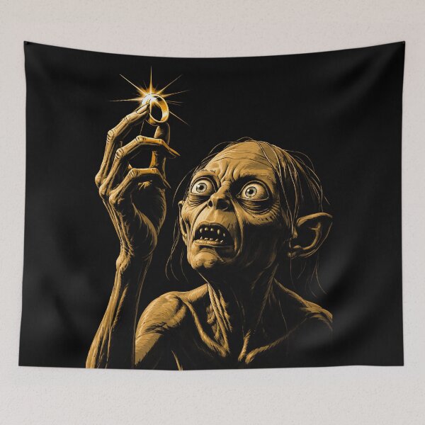 Item preview, Gollum My Precious – Lord of the Rings Golden Ring Graphic Tee designed and sold by Overlord Kingdom.
