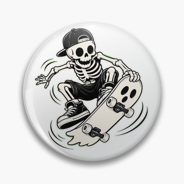 Item preview, Skateboarding Skeleton Ghost Streetwear Skater Mascot designed and sold by chattsuede.