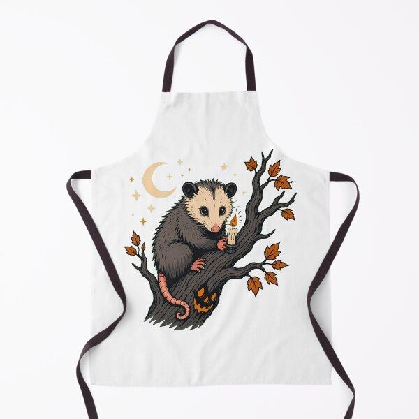 Item preview, Spooky Autumn Opossum Candle Goblincore Halloween Moon designed and sold by chattsuede.