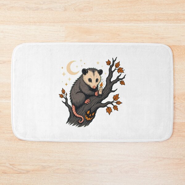 Item preview, Spooky Autumn Opossum Candle Goblincore Halloween Moon designed and sold by chattsuede.
