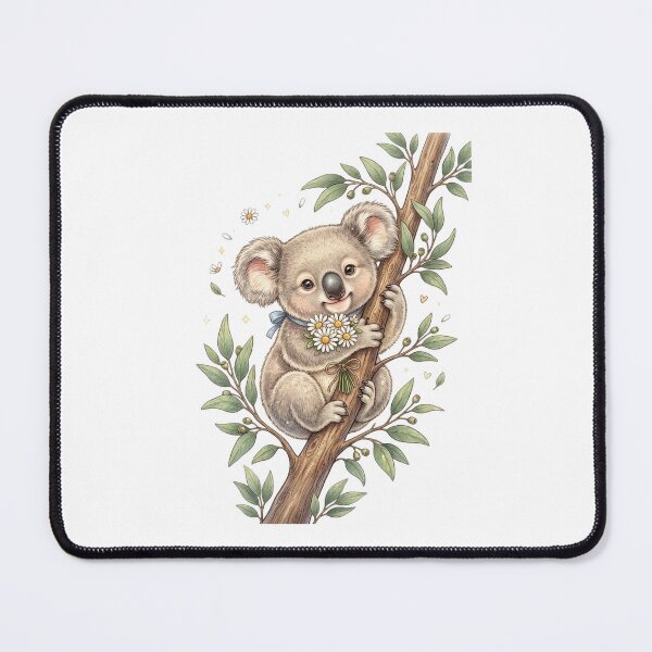 Item preview, Cozy Koala with Daisies designed and sold by StickVerse by Owais.