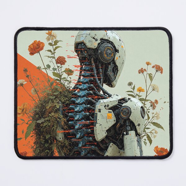 Item preview, Sci-Fi Cyborg Robot Overgrown With Beautiful Floral Nature designed and sold by Zenther.