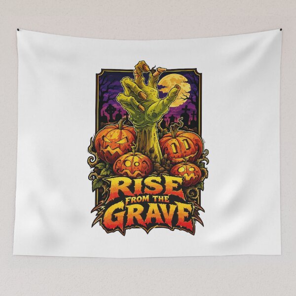 Item preview, Zombie Hand and Halloween Pumpkin Horror Design designed and sold by digijob.
