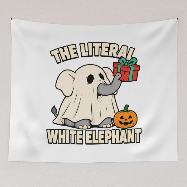 Item preview, Literal White Elephant Pun Funny Office Humor designed and sold by chattsuede.