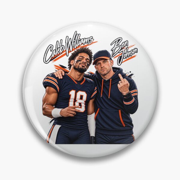 Item preview, Caleb Williams #18 Ben Johnson Chicago Bears designed and sold by choudane.
