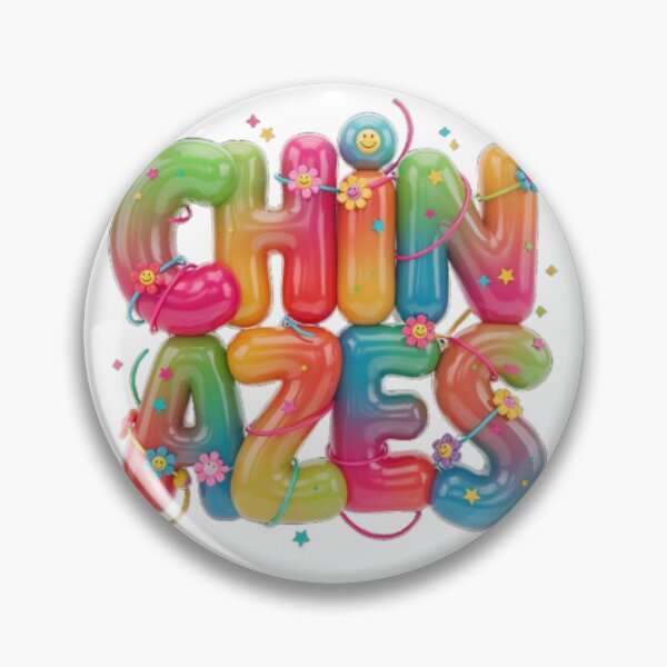 Item preview, Chinazes 3D Glossy Colorful Bubble Typography designed and sold by PoleksGraphics.