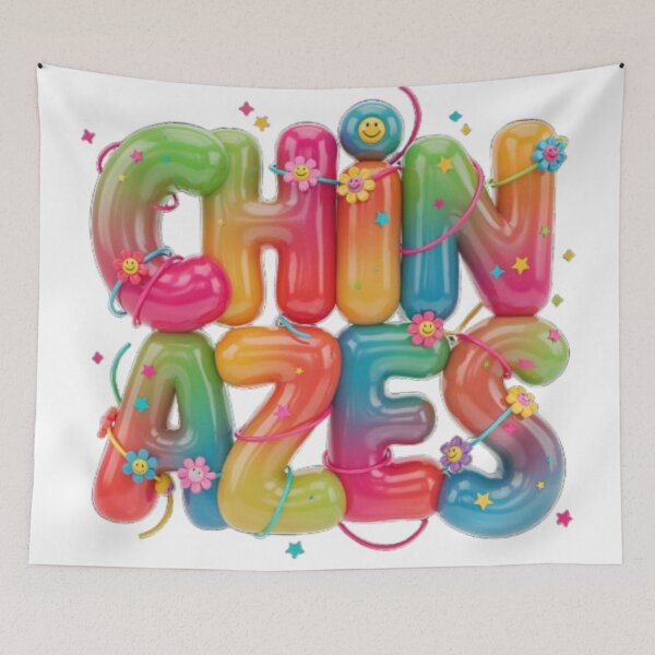 Item preview, Chinazes 3D Glossy Colorful Bubble Typography designed and sold by PoleksGraphics.