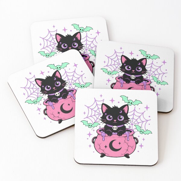 Item preview, Spooky Pastel Cauldron Cat Gothic Witchy Aesthetic designed and sold by chattsuede.