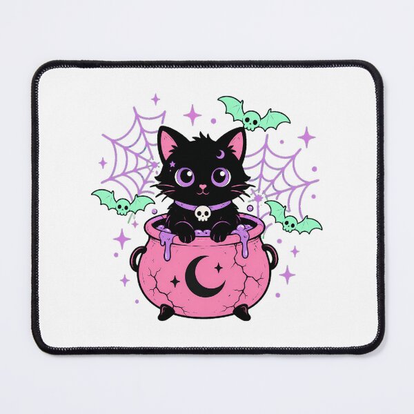 Item preview, Spooky Pastel Cauldron Cat Gothic Witchy Aesthetic designed and sold by chattsuede.