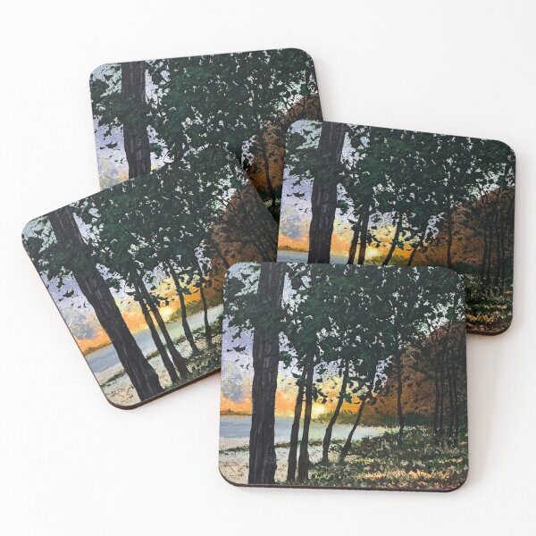 Item preview, Evening Falls Nature Theme Acrylic Painting 5" X 7" Wall Art Decor designed and sold by Deb Bossert Artworks.