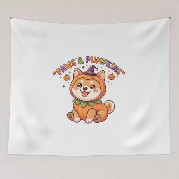 Item preview, Paws & Pumpkin Halloween Fox Sticker designed and sold by lailakhalaf.