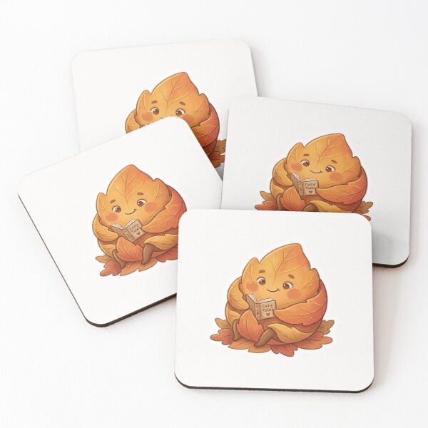 Item preview, Cute Leaf Reading Book Autumn Sticker designed and sold by Cerys-GS.