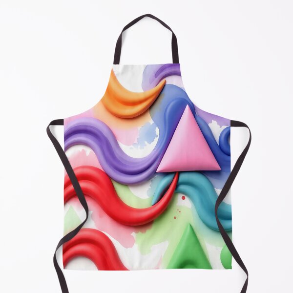 Item preview, water waves C colorful geometric watercolor abstract design designed and sold by SmashingDeals.