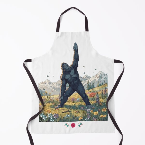 Item preview, Bigfoot Yoga Pose Wild Mountain Meadow Nature Sasquatch Wellness designed and sold by Whimsy Trail Co.