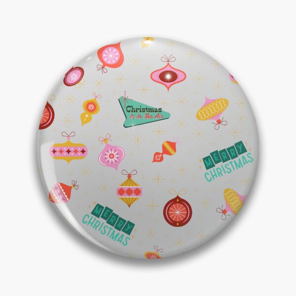 Item preview, Vintage Retro 1960's Christmas Ornaments on Light Gray designed and sold by KSimpson838.