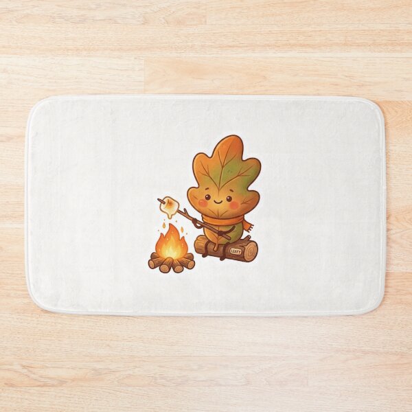 Item preview, Cute Leaf Toasting Marshmallow Autumn Sticker designed and sold by Cerys-GS.