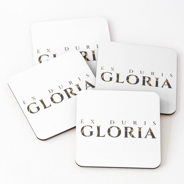 Item preview, Ex Duris Gloria Kintsugi Gold Cracked Latin Quote designed and sold by Printsby.