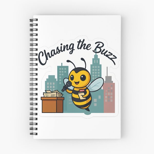 Item preview, Cute Bee Journalist – Chasing the Buzz Reporter Gift designed and sold by Isliath.