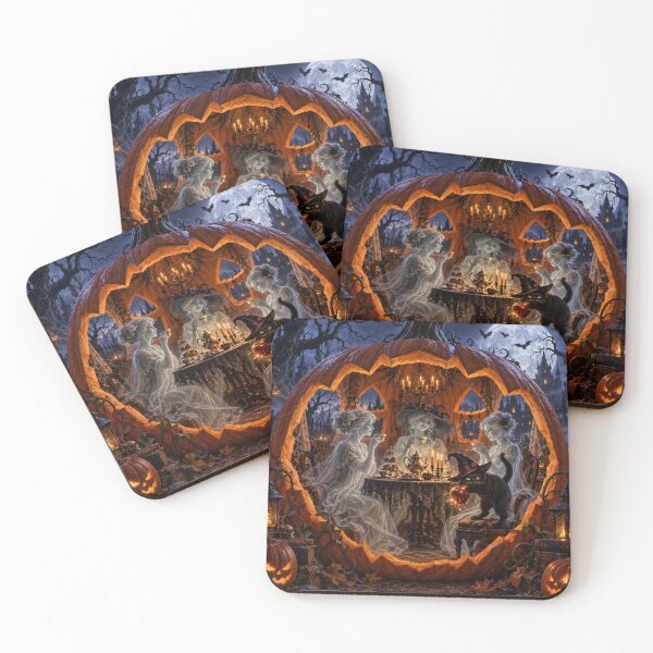 Item preview, Ghostly Tea Party Inside a Jack-o’-Lantern designed and sold by Kimberly Palmer.