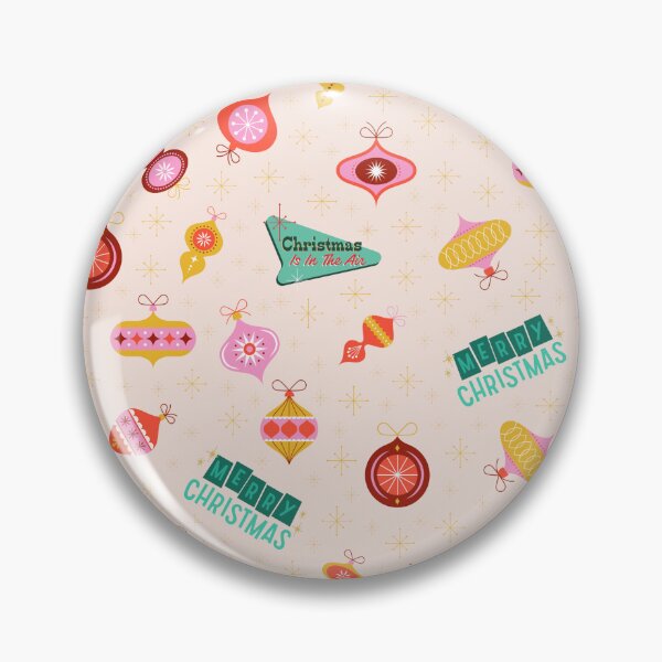 Item preview, Vintage Retro 1960's Christmas Ornaments on Cream designed and sold by KSimpson838.