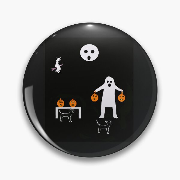 Item preview, Halloween Night Scene with Ghost designed and sold by Elaine M Hayward .