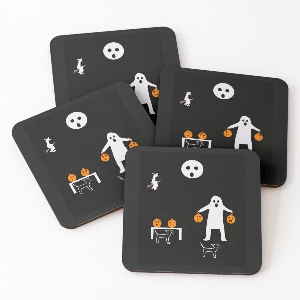 Item preview, Halloween Night Scene with Ghost designed and sold by Elaine M Hayward .