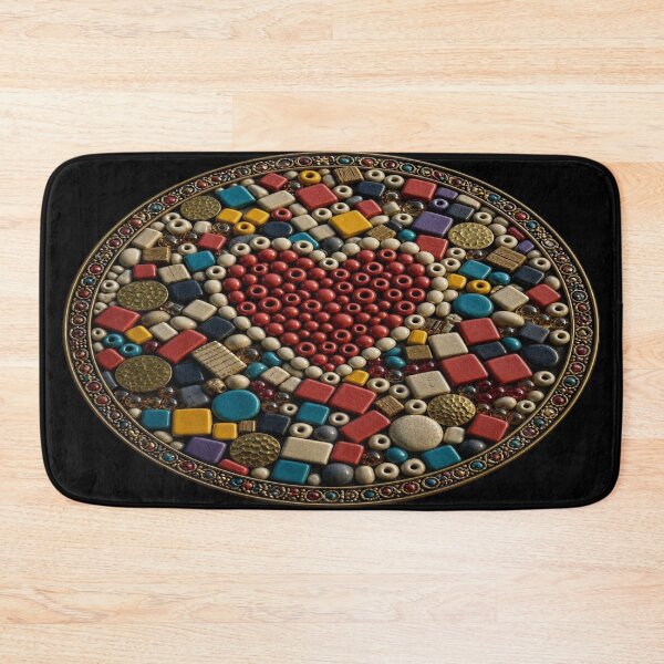 Item preview, Mosaic Beads and Wooden Blocks Abstract Heart Design designed and sold by Breezes-of-Ida.