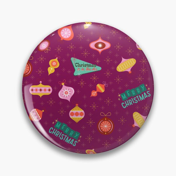 Item preview, Vintage Retro 1960's Christmas Ornaments on Dark Pink  designed and sold by KSimpson838.