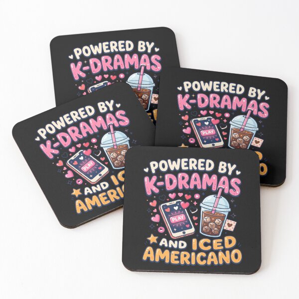 Item preview,  Cute K-Drama Lover Gift Powered K-Dramas and Iced Americano designed and sold by HappyHarmony40.