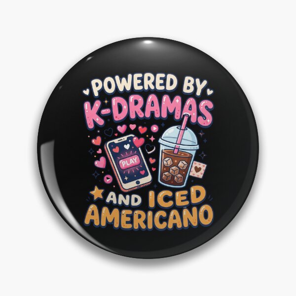 Item preview,  Cute K-Drama Lover Gift Powered K-Dramas and Iced Americano designed and sold by HappyHarmony40.