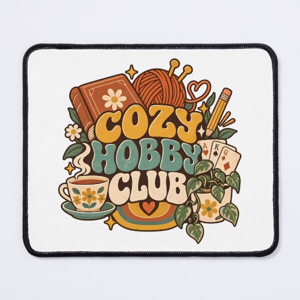 Item preview, Retro Cozy Hobby Club Design designed and sold by Thai Vibe Studio.