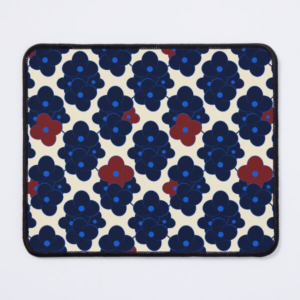 Item preview, Navy Floral Scatter on Cream Ground designed and sold by StefanStudioArt.