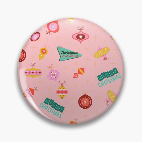 Item preview, Vintage Retro 1960's Christmas Ornaments on Pale Pink  designed and sold by KSimpson838.