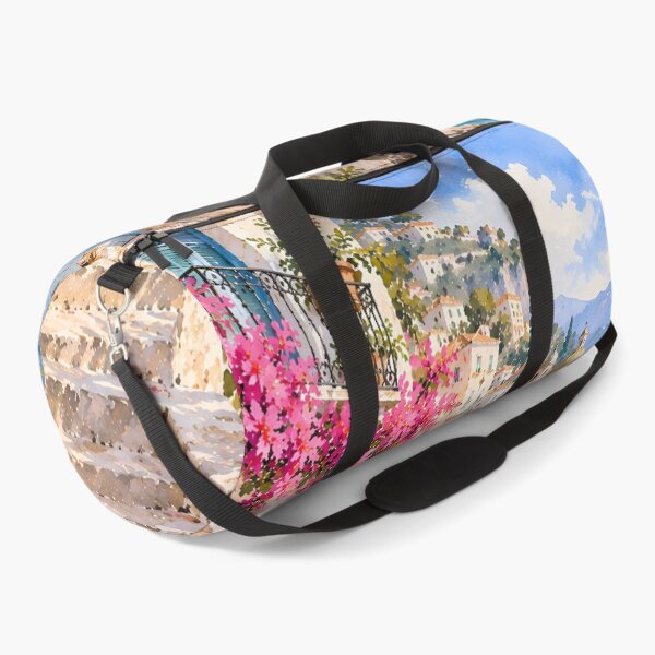 Item preview, Coastal Amalfi Watercolour Bougainvillea Cat Mediterranean Sea designed and sold by Jozefin's Studio.