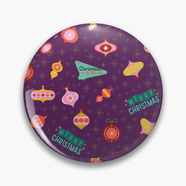 Item preview, Vintage Retro 1960's Christmas Ornaments on Dark Purple  designed and sold by KSimpson838.