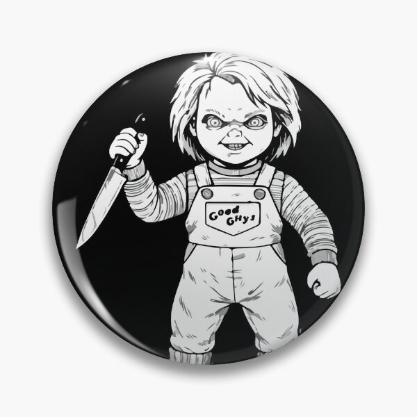 Item preview, Creepy Chucky Doll Line Art - Horror Killer Doll  designed and sold by Brexmore3.