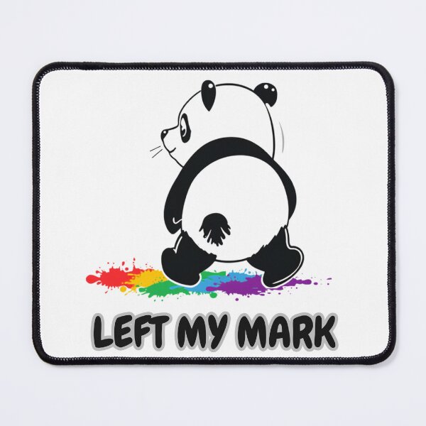 Item preview, Left My Mark Panda Sticker – Mischievous Panda with Colorful Paint Footprints designed and sold by NKWealthDesign.